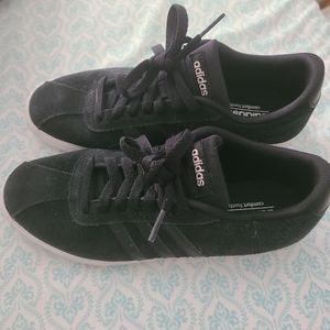 Adidas Womens Courtset Black Running Shoes Sneakers Size 7.5